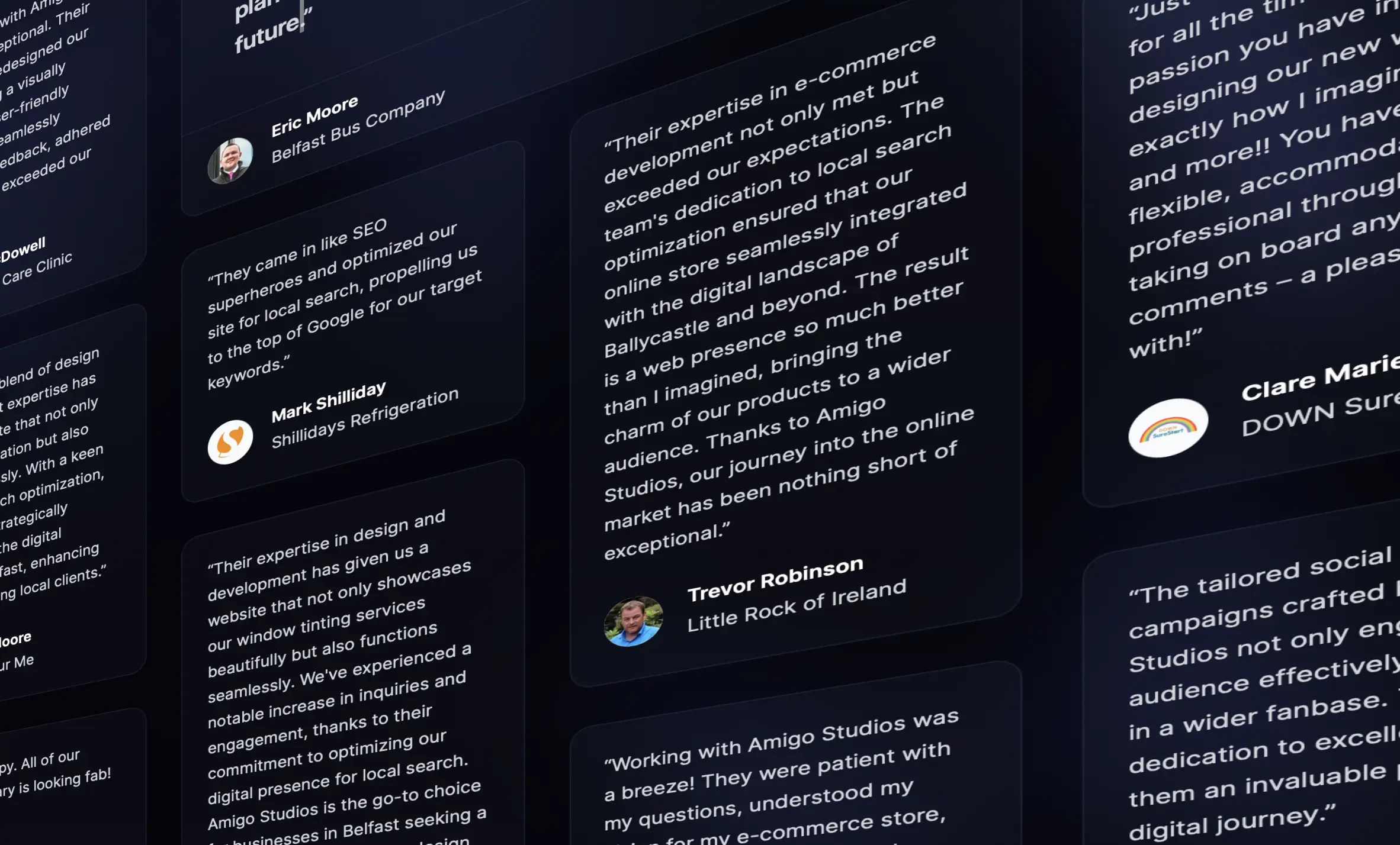 Testimonials screenshot